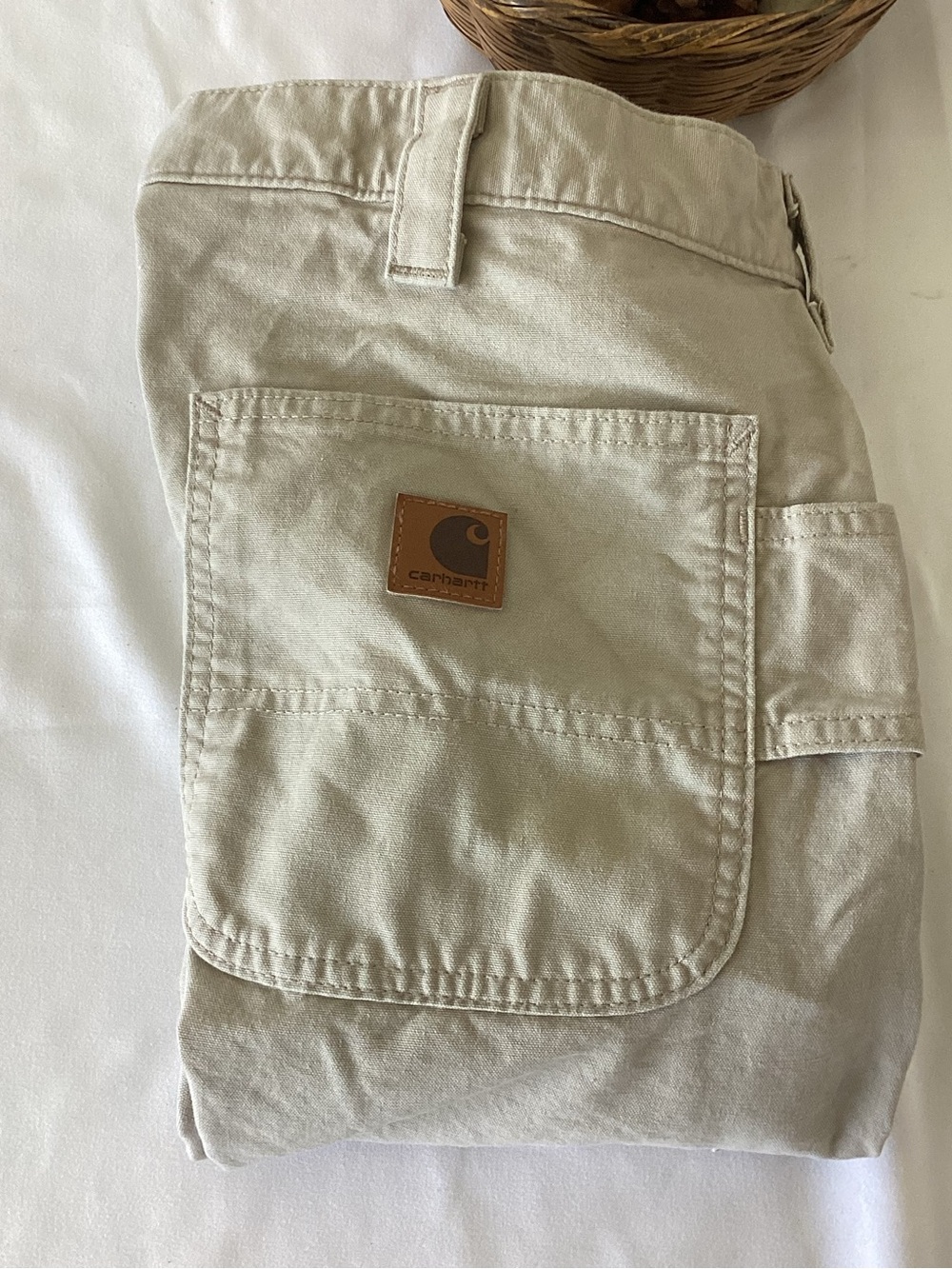 Carhartt Mens 36 B147 TAN Original Fit Canvas Work Shorts 9.5 Inseam